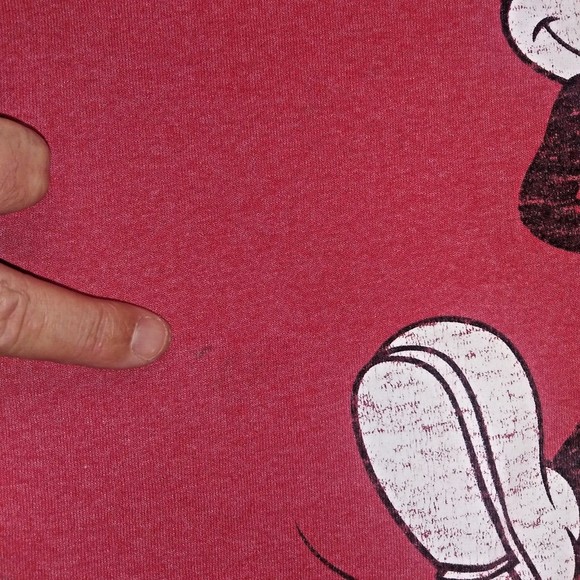 Disney Mickey Mouse Club Mens Size M Red Distressed Look T Shirt Short Sleeve - Picture 5 of 7